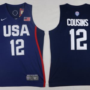 NBA USA #12 Cousins Blue Jersey