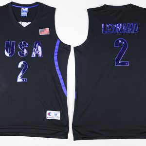 NBA USA #2 Leondard Blue Jersey