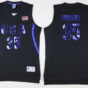 NBA USA #35 Durant Black Jersey