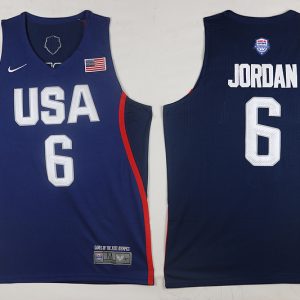 NBA USA #6 Jordan Blue Jersey