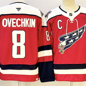 Men's Washington Capitals #8 Alexander Ovechkin Navy With C Patch Stitched Hockey Jersey