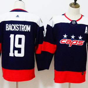 Men's Adidas Washington Capitals #19 Nicklas Backstrom Navy 2018 NHL Stadium Series Jersey