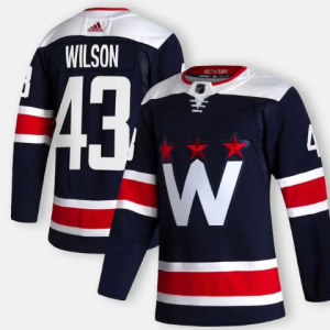 NHL Washington Capitals #43 Tom Wilson Navy 2021 New Adidas Jersey