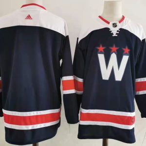 NHL Washington Capitals Navy 2021 New Adidas Blank Jersey