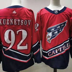 NHL Washington Capitals #92 Evgeny Kuznetsov Red 2020 New Jersey