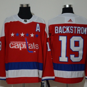 Men's Washington Capitals #19 Nicklas Backstrom Red Stitched NHL Jersey