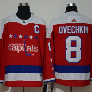 Men's Washington Capitals #8 Alex Ovechkin Red Stitched NHL Jersey