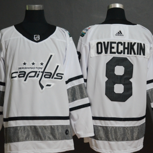 Men's Washington Capitals #8 Alexander Ovechkin White 2019 NHL All-Star Game Jersey