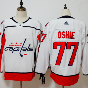Men's Adidas Washington Capitals #77 TJ Oshie White Stitched NHL Jersey