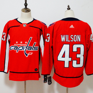 Men's Adidas Washington Capitals #43 Tom Wilson Red Stitched NHL Jersey