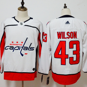 Men's Adidas Washington Capitals #43 Tom Wilson White Stitched NHL Jersey