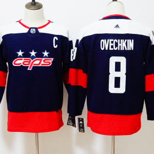Men's Adidas Washington Capitals #8 Alexander Ovechkin Navy 2018 NHL Stadium Series Jersey