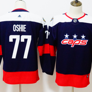 Men's Adidas Washington Capitals #77 TJ Oshie Navy 2018 NHL Stadium Series Jersey