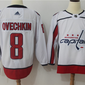 Men's Adidas Washington Capitals #8 Alexander Ovechkin White Stitched NHL Jersey