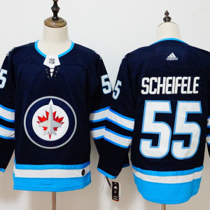 Men's Adidas Winnipeg Jets #55 Mark Scheifele Navy Stitched NHL Jersey