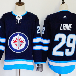 Men's Adidas Winnipeg Jets #29 Patrik Laine Navy Stitched NHL Jersey