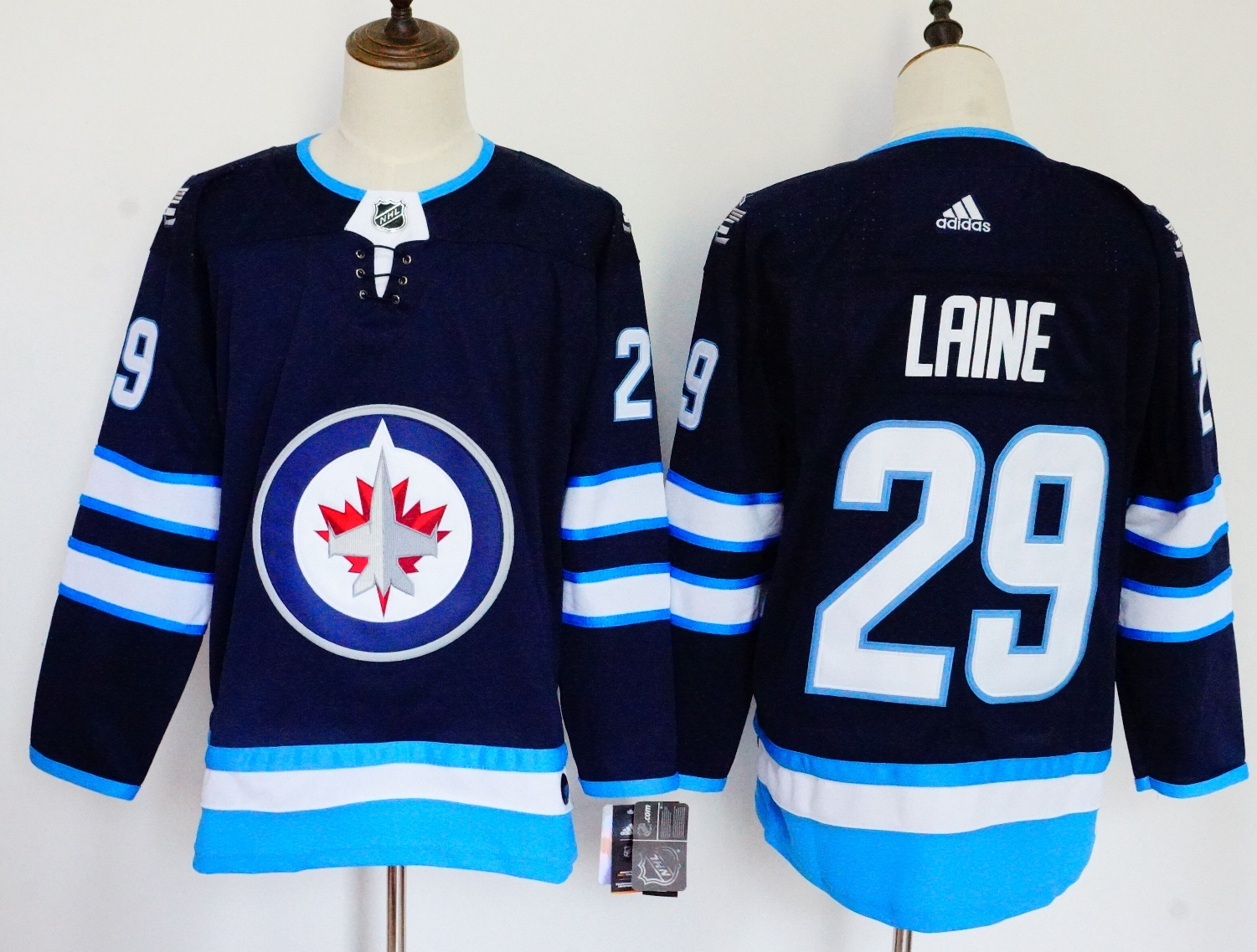 Men's Adidas Winnipeg Jets #29 Patrik Laine Navy Stitched NHL Jersey