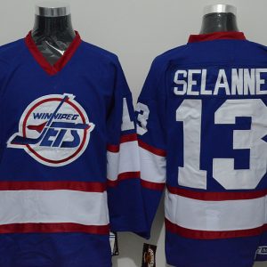 NHL Winnipeg Jets #13 Selanne Blue Jersey