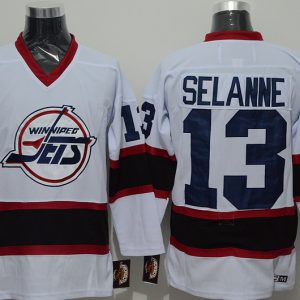 NHL Winnipeg Jets #13 Selanne White Jersey