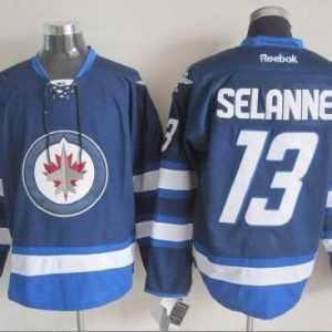 NHL Winnipeg Jets #13 Selanne Blue Color Jersey