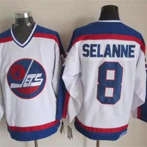 NHL Winnipeg Jets #8 Selanne White Color Jersey