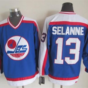 NHL Winnipeg Jets #13 Selanne Blue Jersey