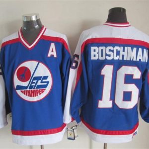 NHL Winnipeg Jets #16 Boschman Blue Jersey