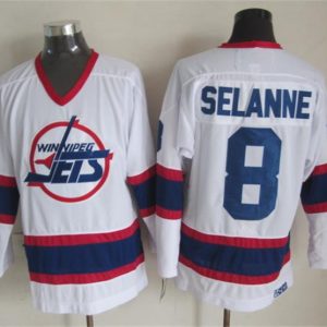 NHL Winnipeg Jets #8 Selanne White Jersey