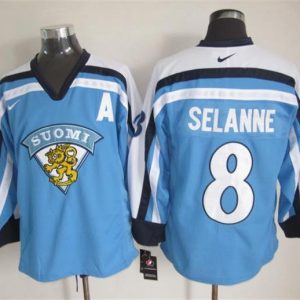 NHL Winnipeg Jets #8 Selanne L.Blue Jersey