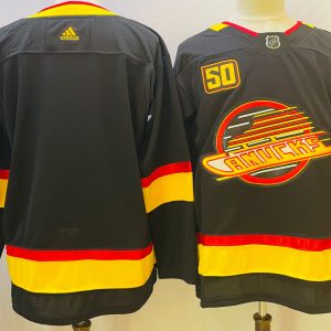 Men's NHL Vancouver Canucks Blank Black Adidas Jersey