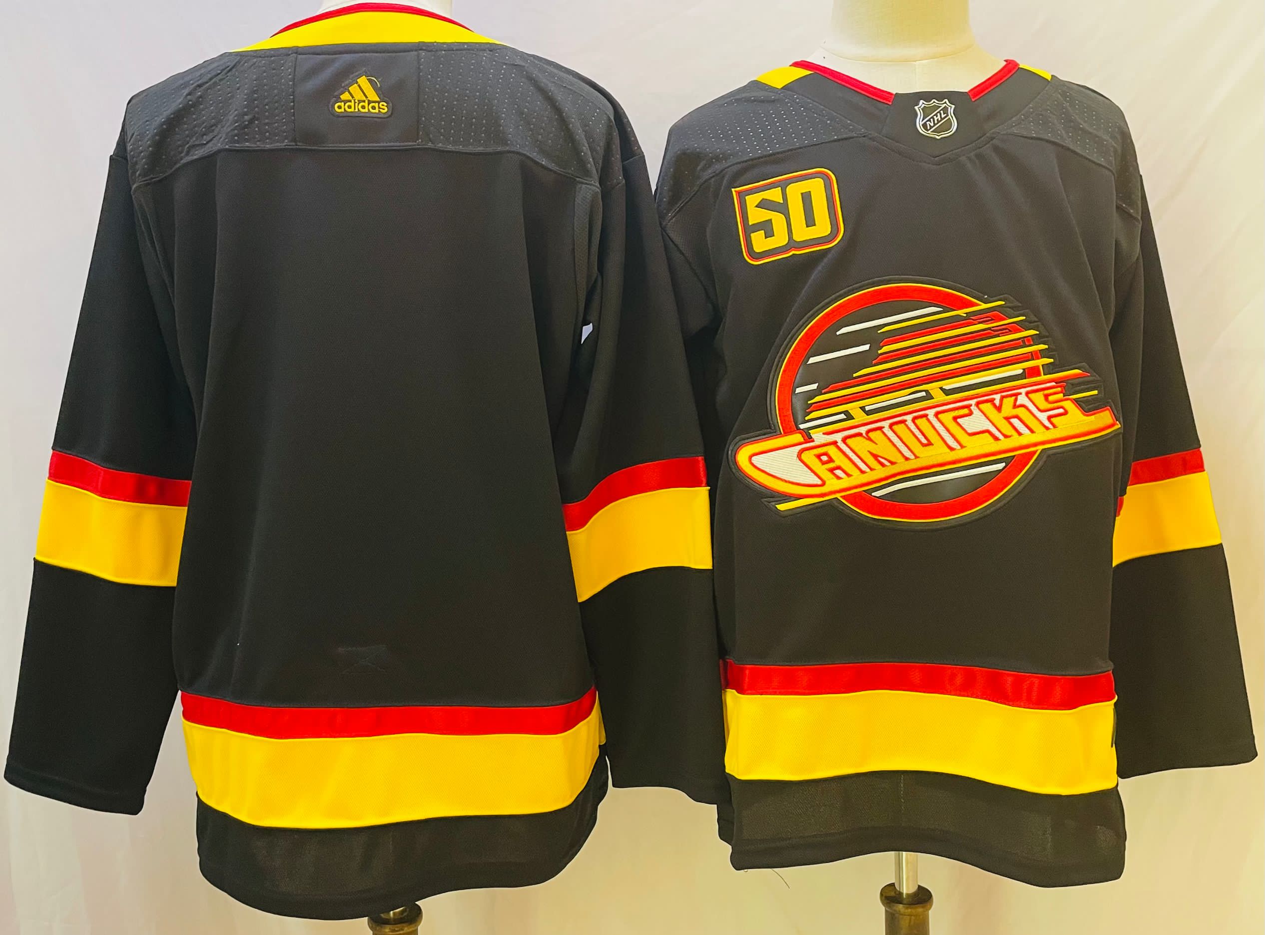 Men's NHL Vancouver Canucks Blank Black Adidas Jersey