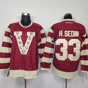 NHL Vancouver Canucks #33 H.Sedin red jersey