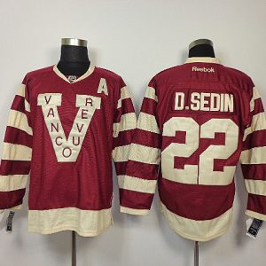 NHL Vancouver Canucks #22 D.Sedin red jersey