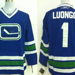 Reebok Vancouver Canucks #1 Luongo Blue Jersey