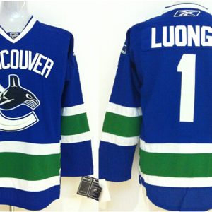 NHL Vancouver Canucks #1 Luongo Blue Jersey