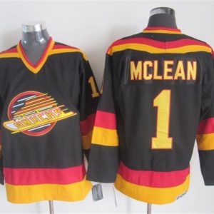 NHL Vancouver Canucks #1 Mclean Black Jersey
