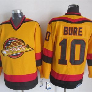 NHL Vancouver Canucks #10 Bure Yellow Jersey