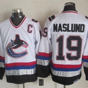 NHL Vancouver Canucks #19 Naslund White Jersey with C Patch