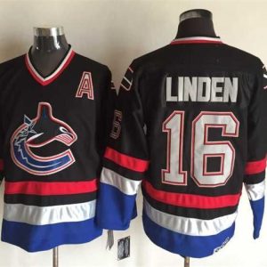 NHL Vancouver Canucks #16 Linden Black Jersey with A Patch