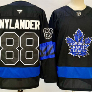 Men's Toronto Maple Leafs #88 William Nylander Black 2024-25 Stitched Jersey