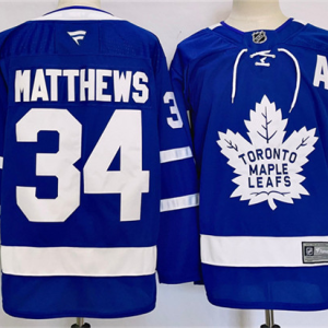 Men's Toronto Maple Leafs #34 Auston Matthews Blue 2024-25 Stitched Jersey