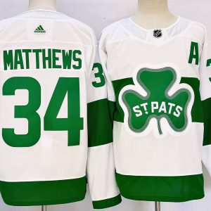 Men's Maple Leafs #34 Auston Matthews White Adidas Jersey