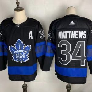 NHL Maple Leafs #34 Auston Matthews Black 2020 New Adidas Jersey
