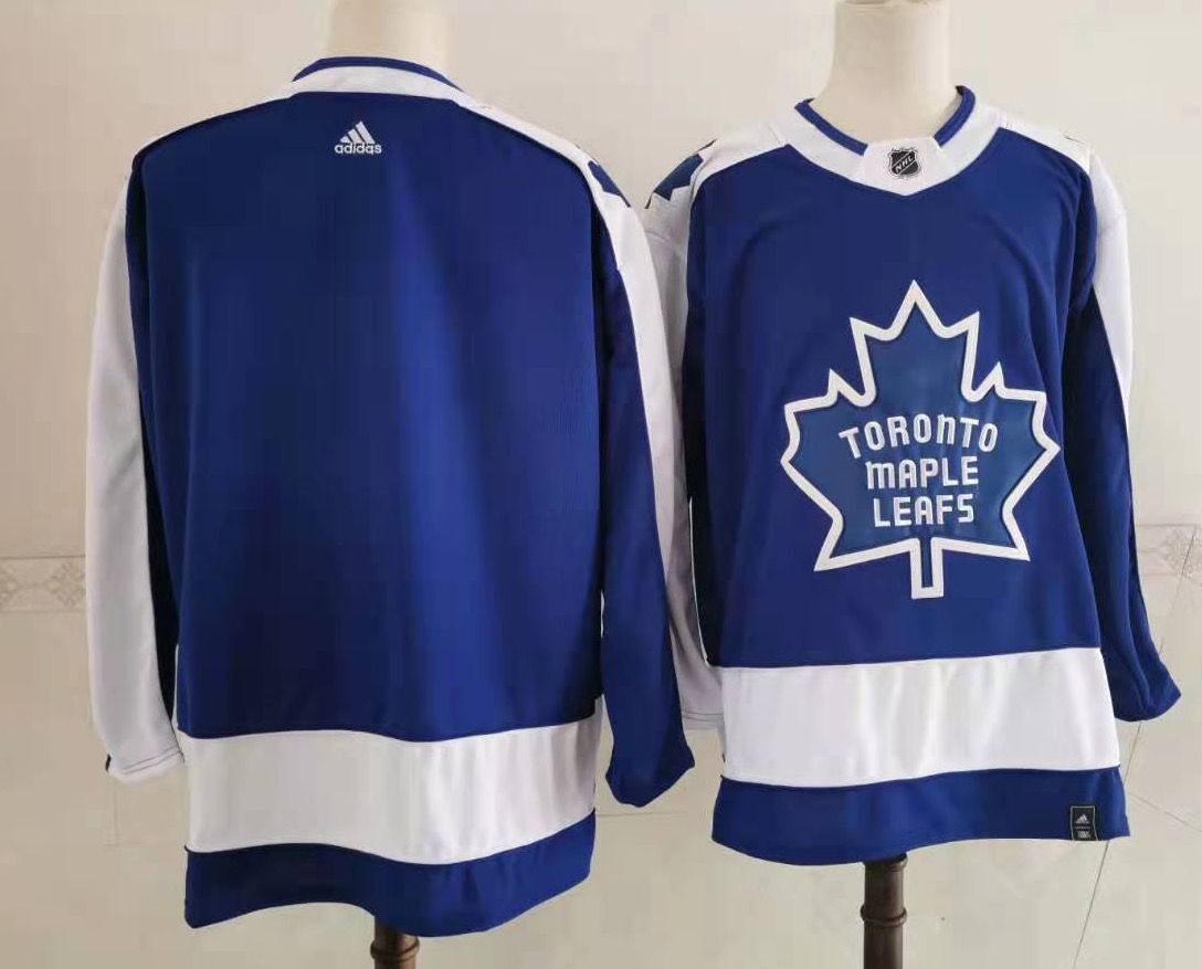 NHL Maple Leafs Blank Blue 2020 New Adidas Jersey