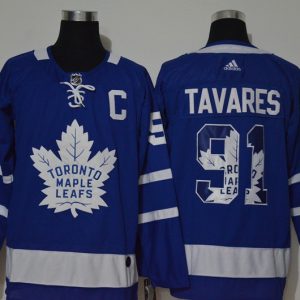 Adidas Men's Toronto Maple Leafs #91 Tavarers Blue ersey