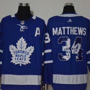 Adidas Toronto Maple Leafs #34 Matthews Blue Jersey