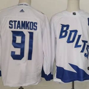 NHL Tampa Bay Lightning #91 Stamkos White 2022 New Adidas Jersey