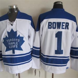 NHL Toronto Maple Leafs #1 Bower White Jersey