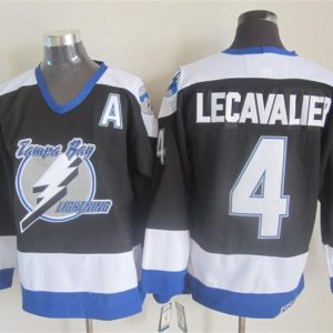 NHL Tampa Bay Lightning #4 Lecavalier Black Jersey