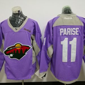 NHL Minnesota Wild #11 Parise Purple Jersey